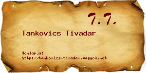 Tankovics Tivadar névjegykártya