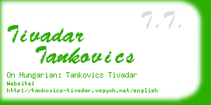 tivadar tankovics business card